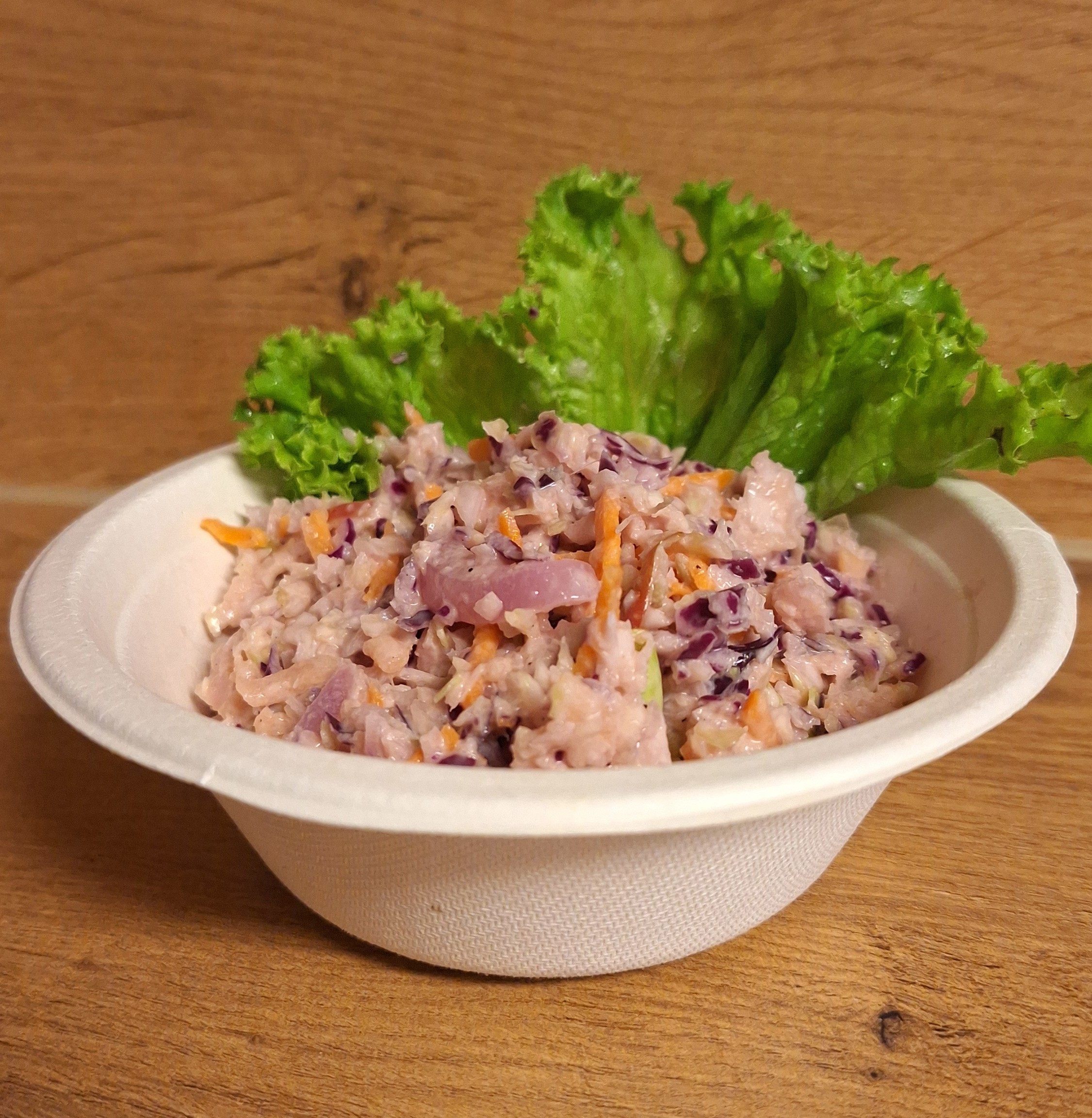 Frischer Coleslaw angerichtet